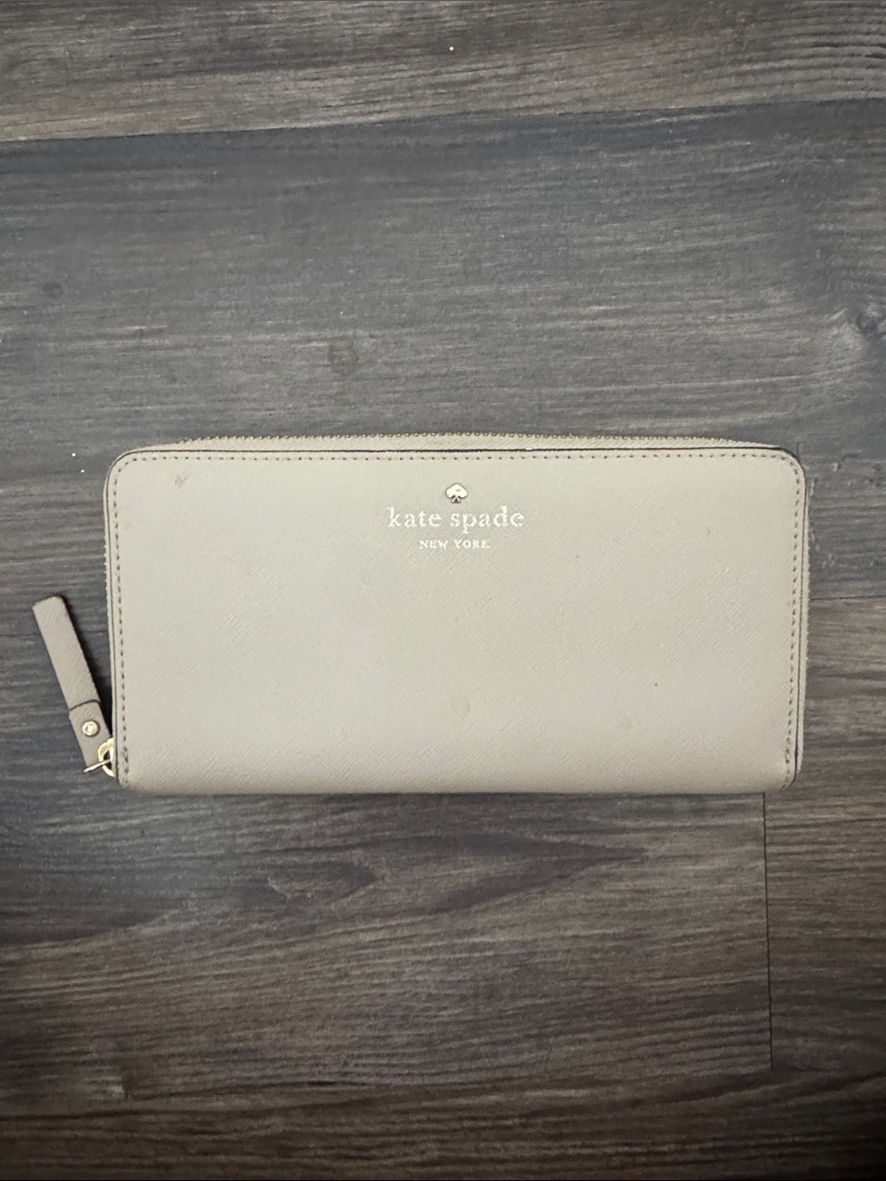 kate spade Zip-Around Wallet in Light Taupe